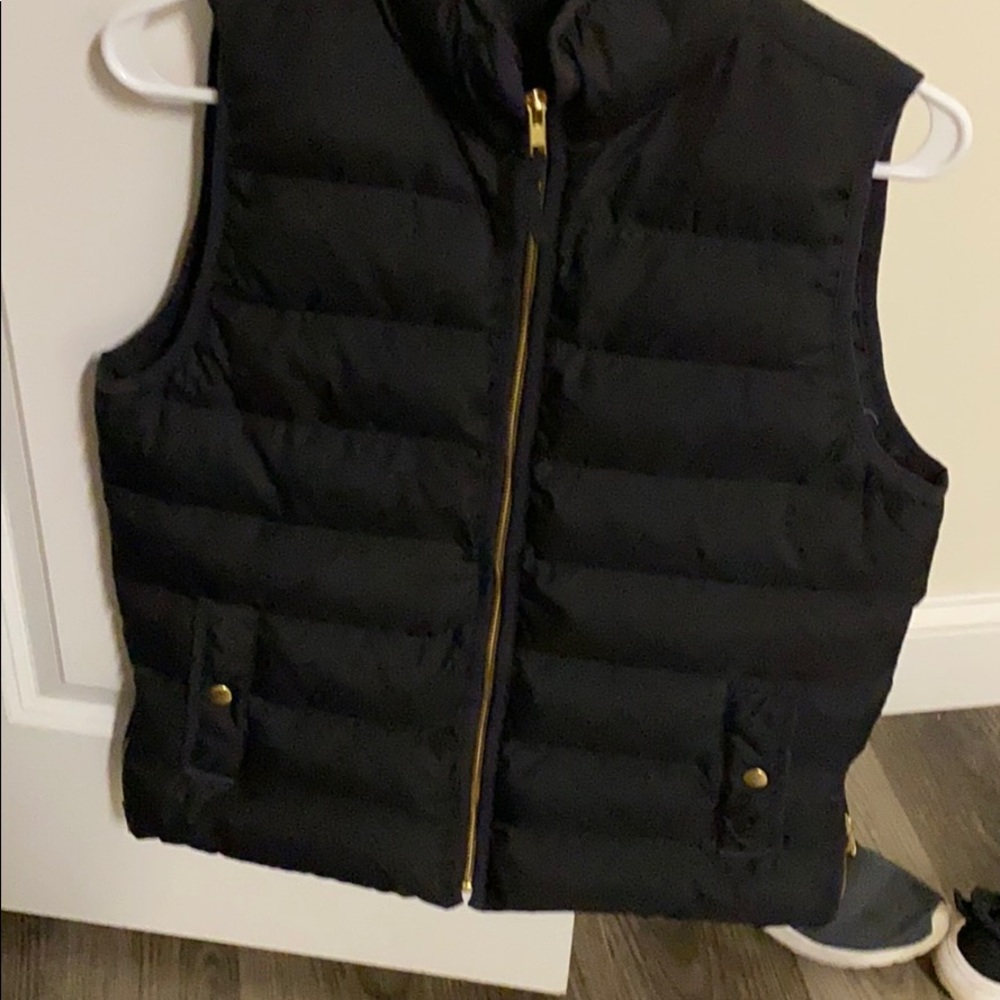 Black JCrew zippered vest